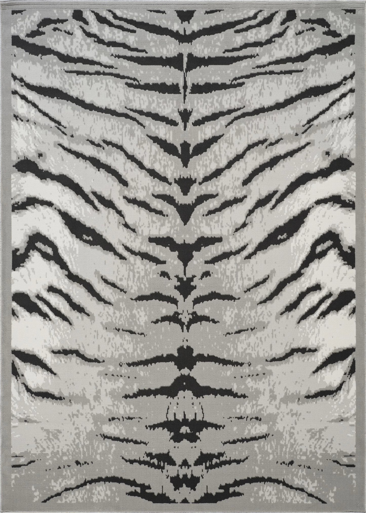Hide Gray+Silver Area Rug — CHD1005
