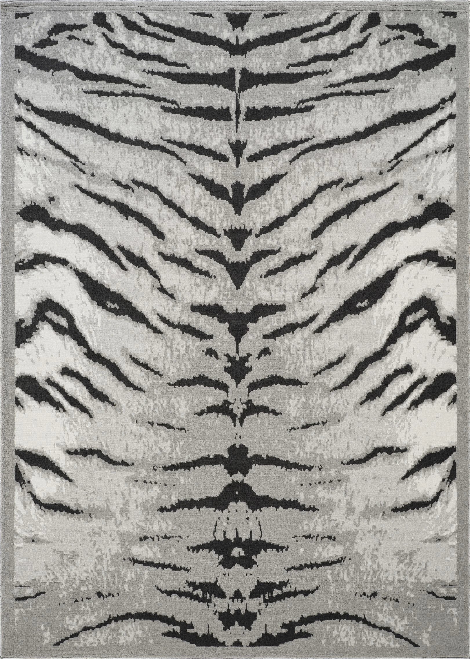 Hide Gray+Silver Area Rug — CHD1005