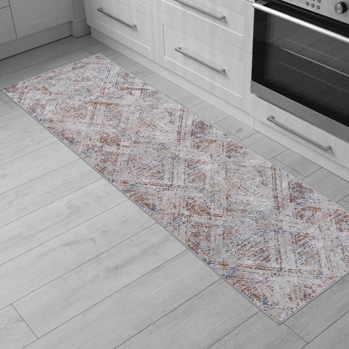 Loom & Luxe Beige & Geometric Area Rug