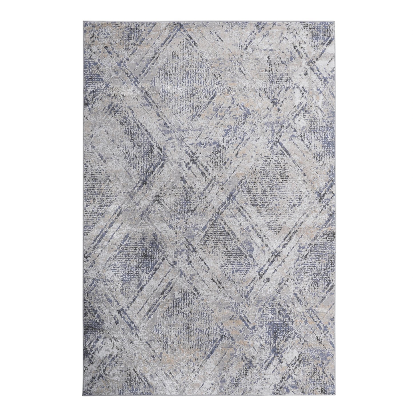 Loom & Luxe Blue & Grey & Geometric Area Rug