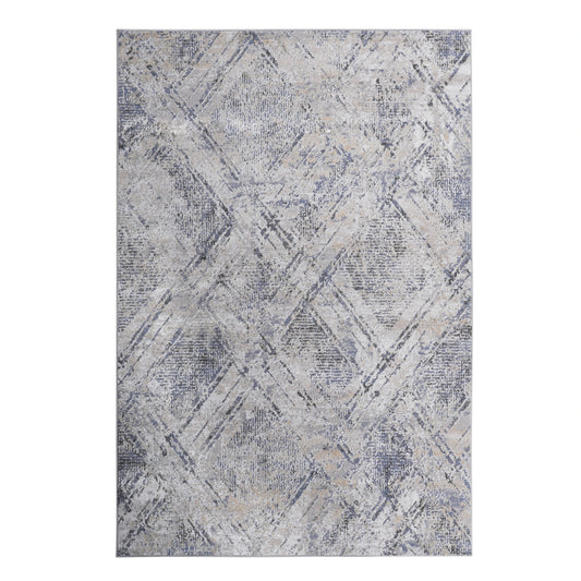Loom & Luxe Blue & Grey & Geometric Area Rug