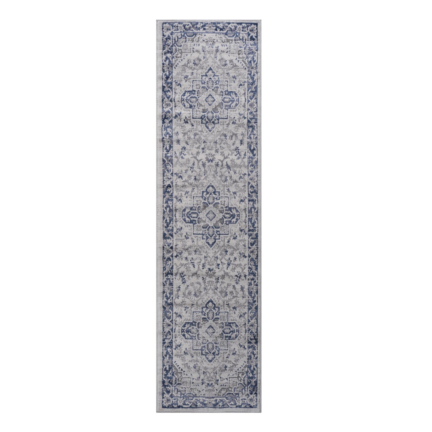 Loom & Luxe Blue & Grey & Oriental Area Rug