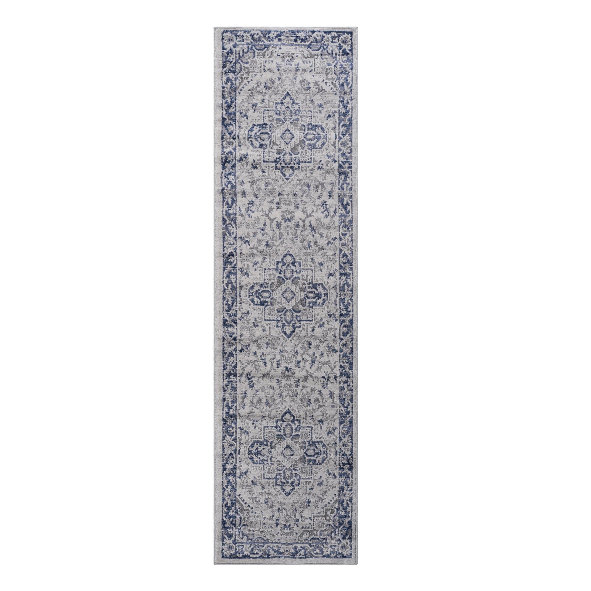 Loom & Luxe Blue & Grey & Oriental Area Rug