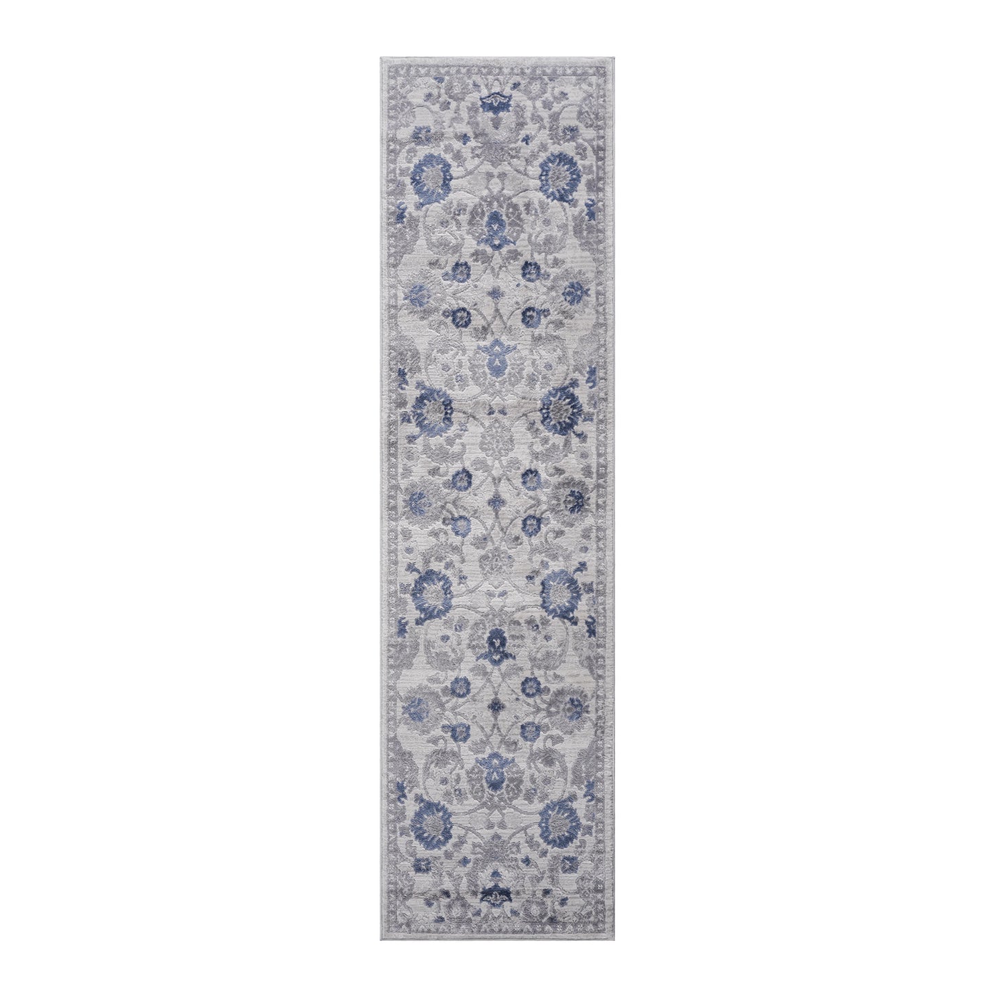 Loom & Luxe Blue & Silver & Oriental Area Rug