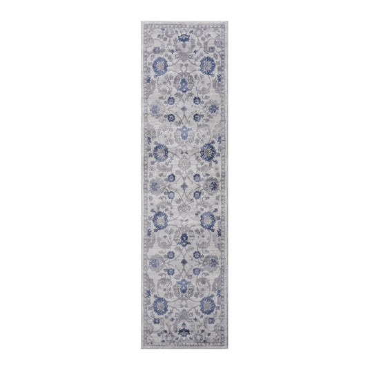 Loom & Luxe Blue & Silver & Oriental Area Rug