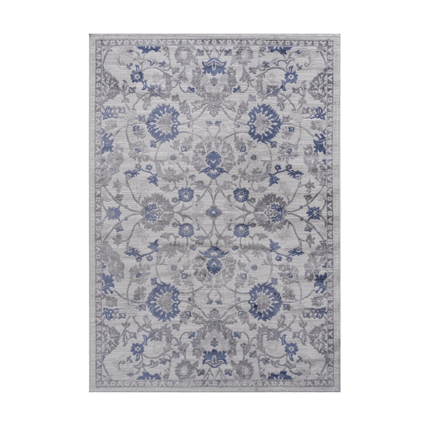 Loom & Luxe Blue & Silver & Oriental Area Rug