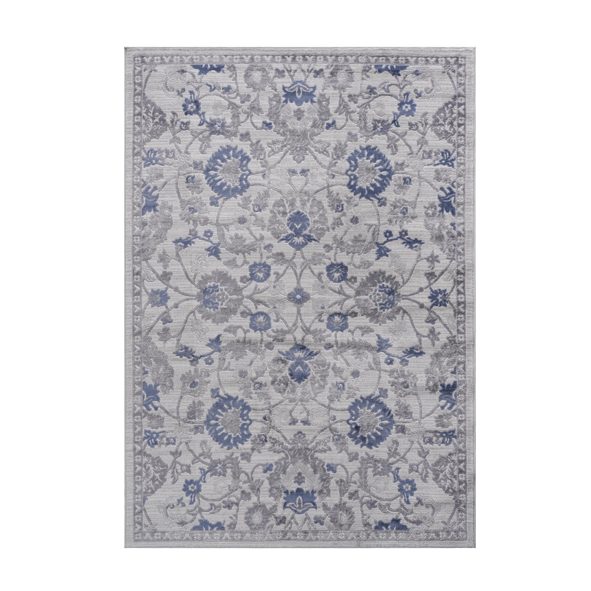 Loom & Luxe Blue & Silver & Oriental Area Rug