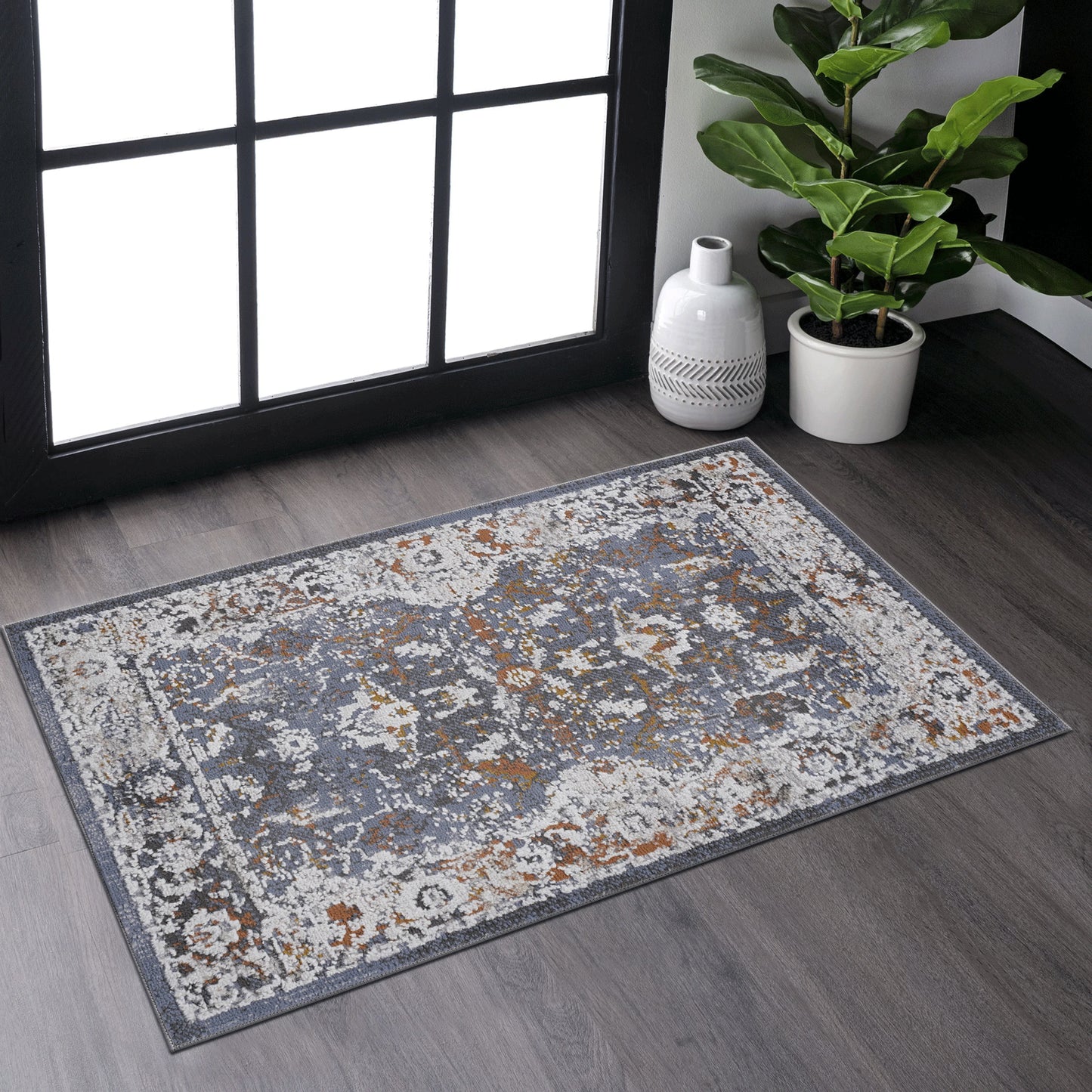 Loom & Luxe Blue & Traditional Area Rug