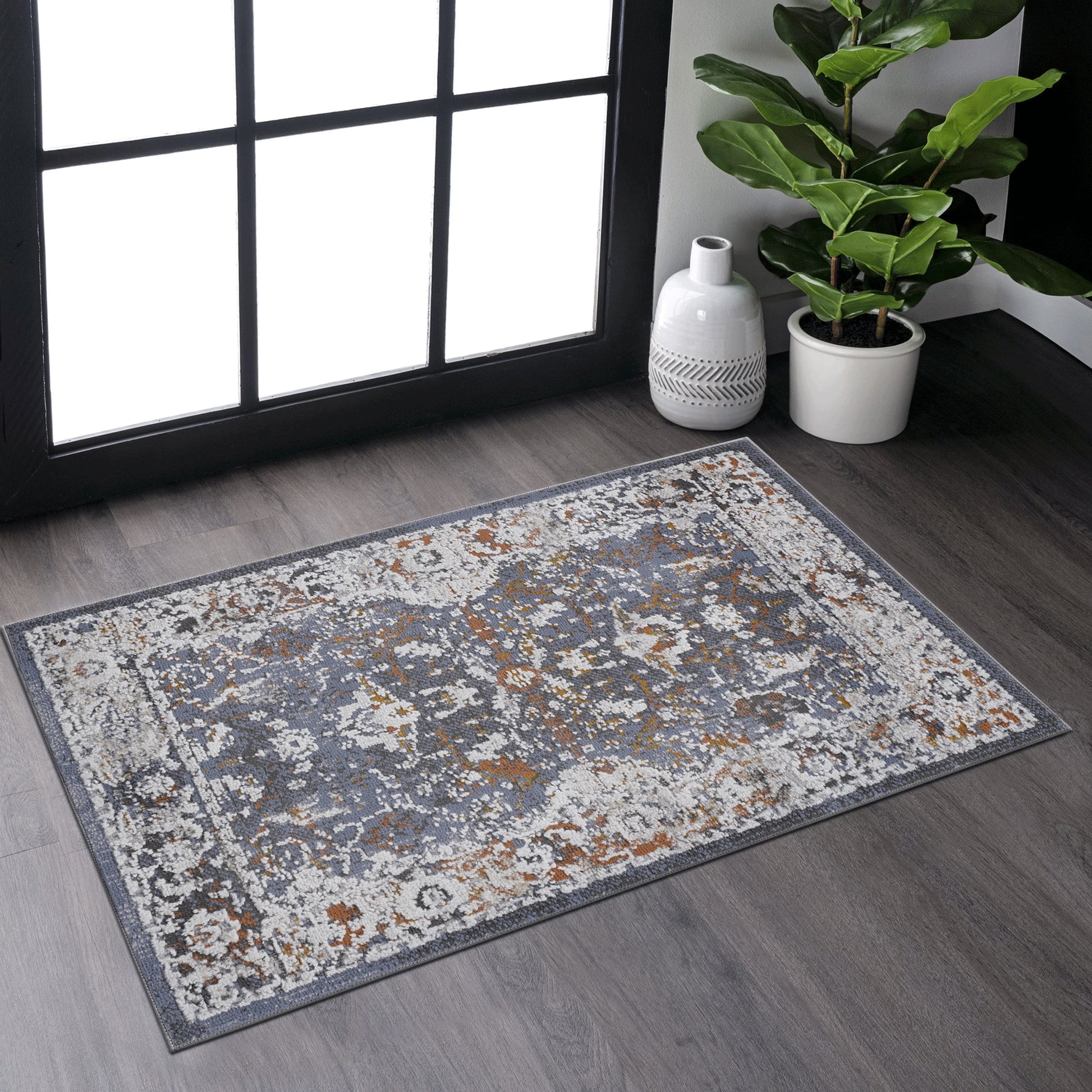 Loom & Luxe Blue & Traditional Area Rug