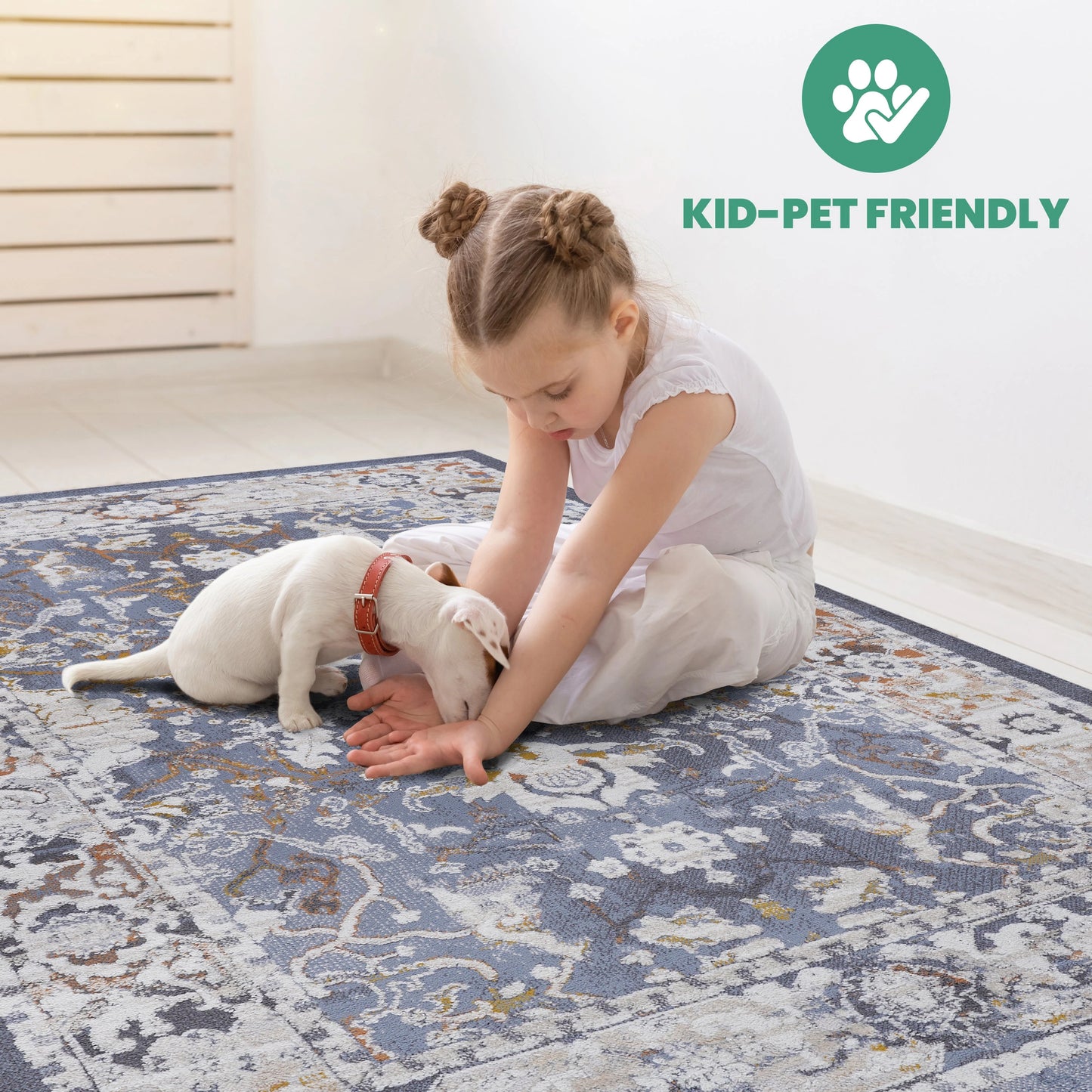 Loom & Luxe Blue & Traditional Area Rug