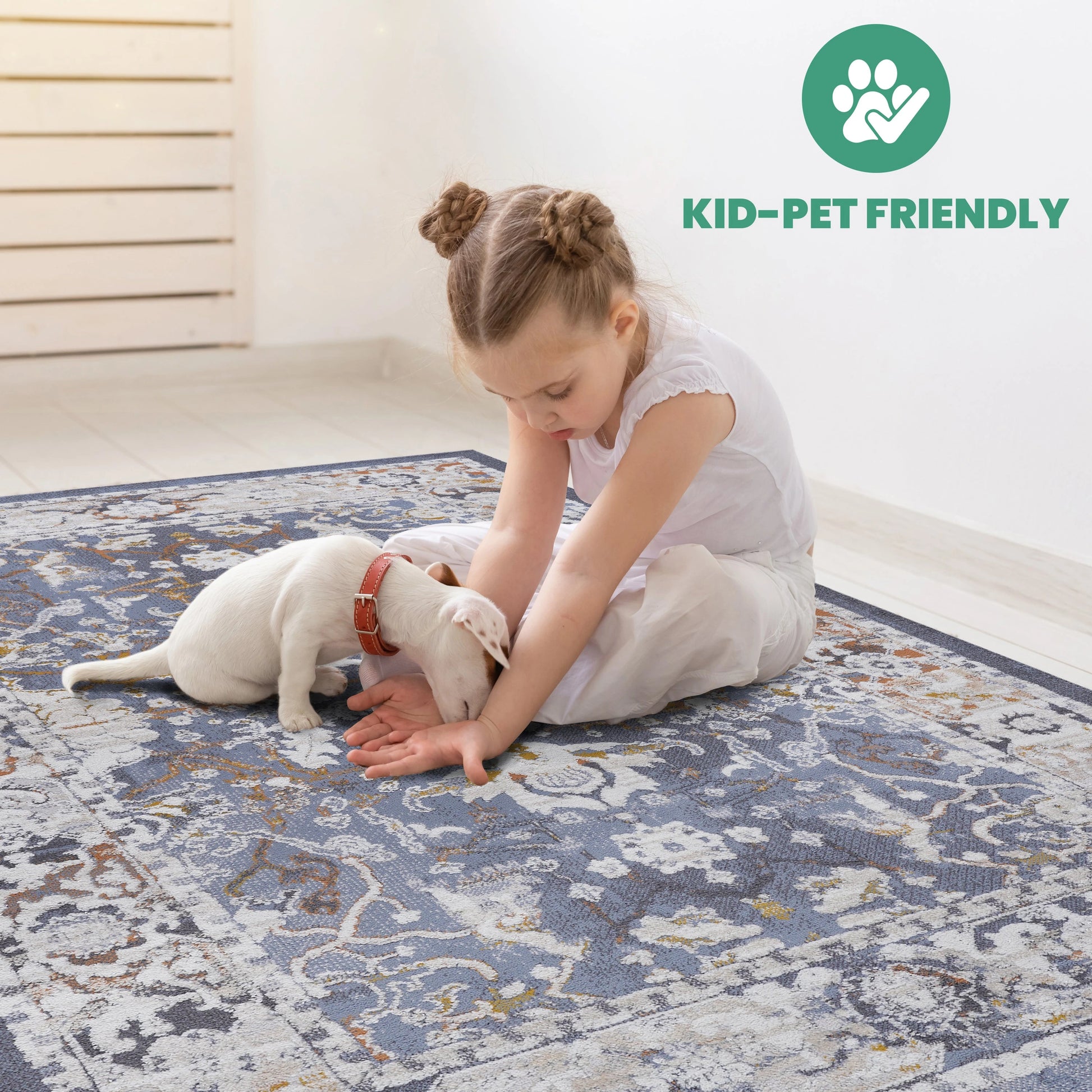 Loom & Luxe Blue & Traditional Area Rug