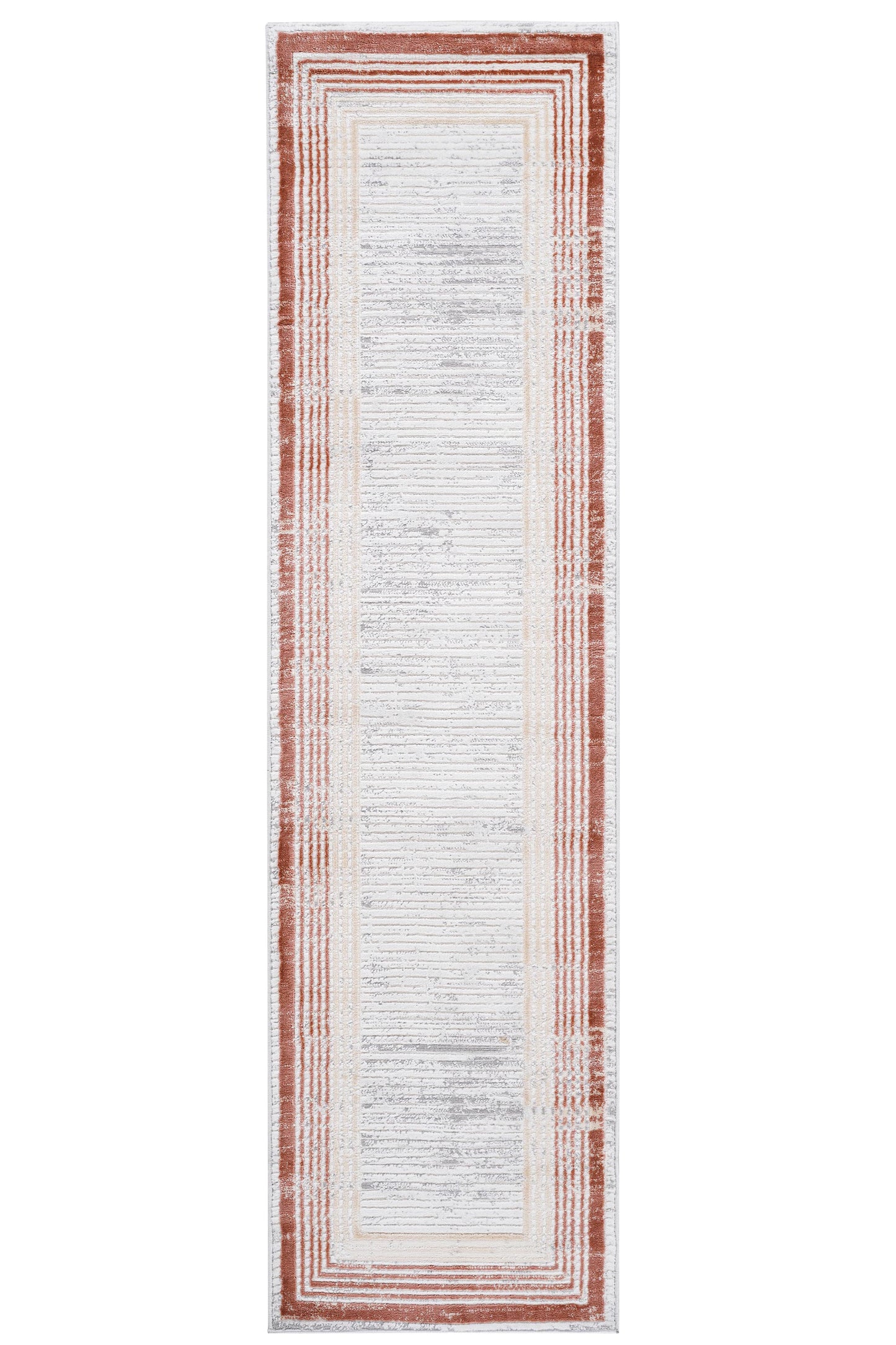 Loom & Luxe Brown & Ivory & Bordered Area Rug