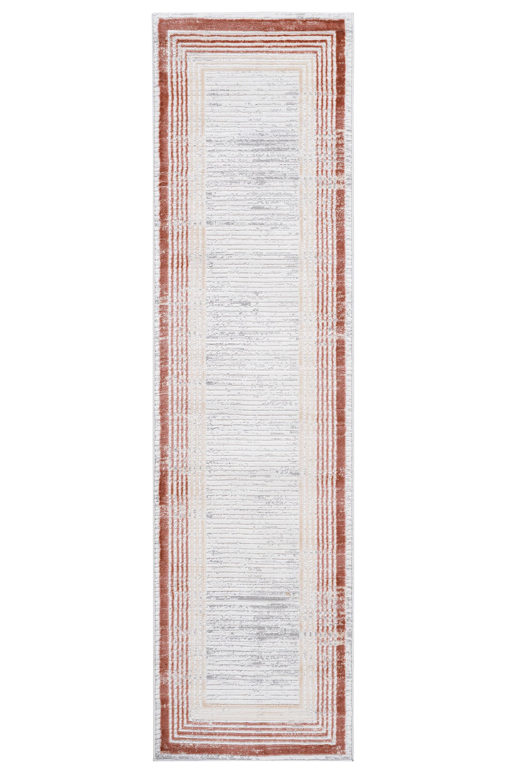 Loom & Luxe Brown & Ivory & Bordered Area Rug