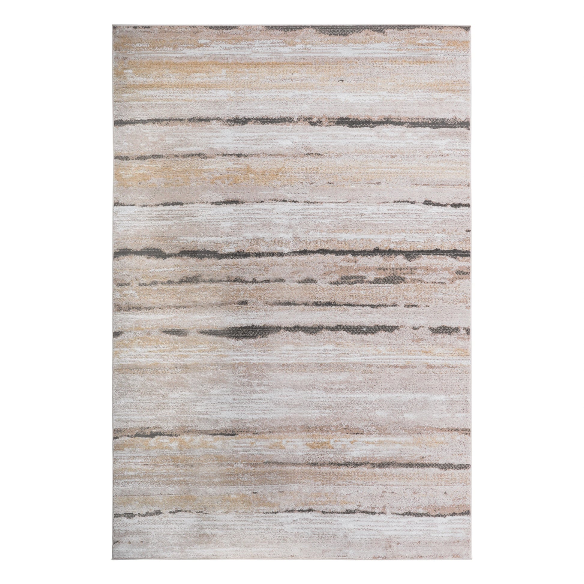 Loom & Luxe Brown & Striped Area Rug