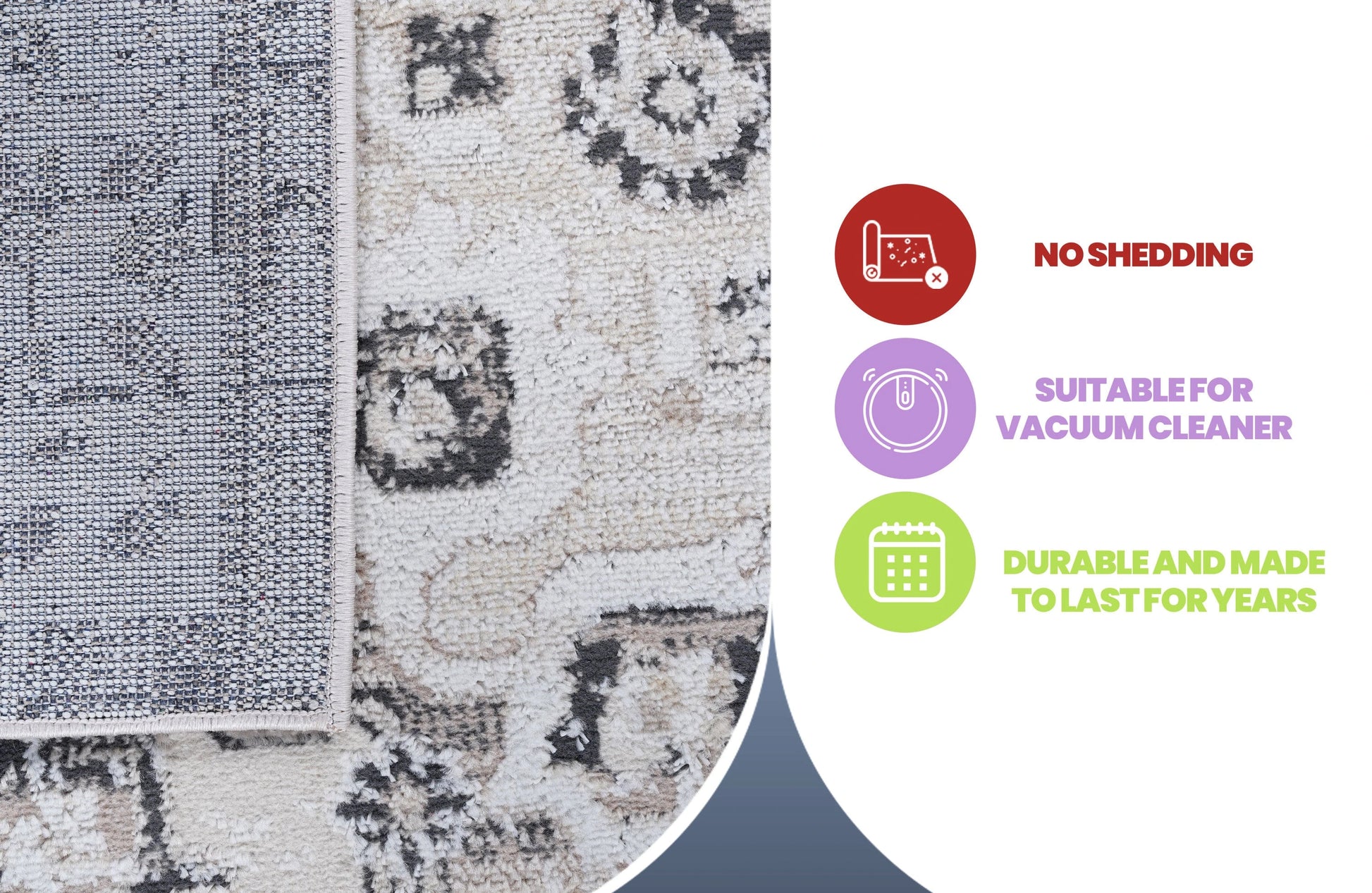 Loom & Luxe Cream & Beige & Medallion Area Rug