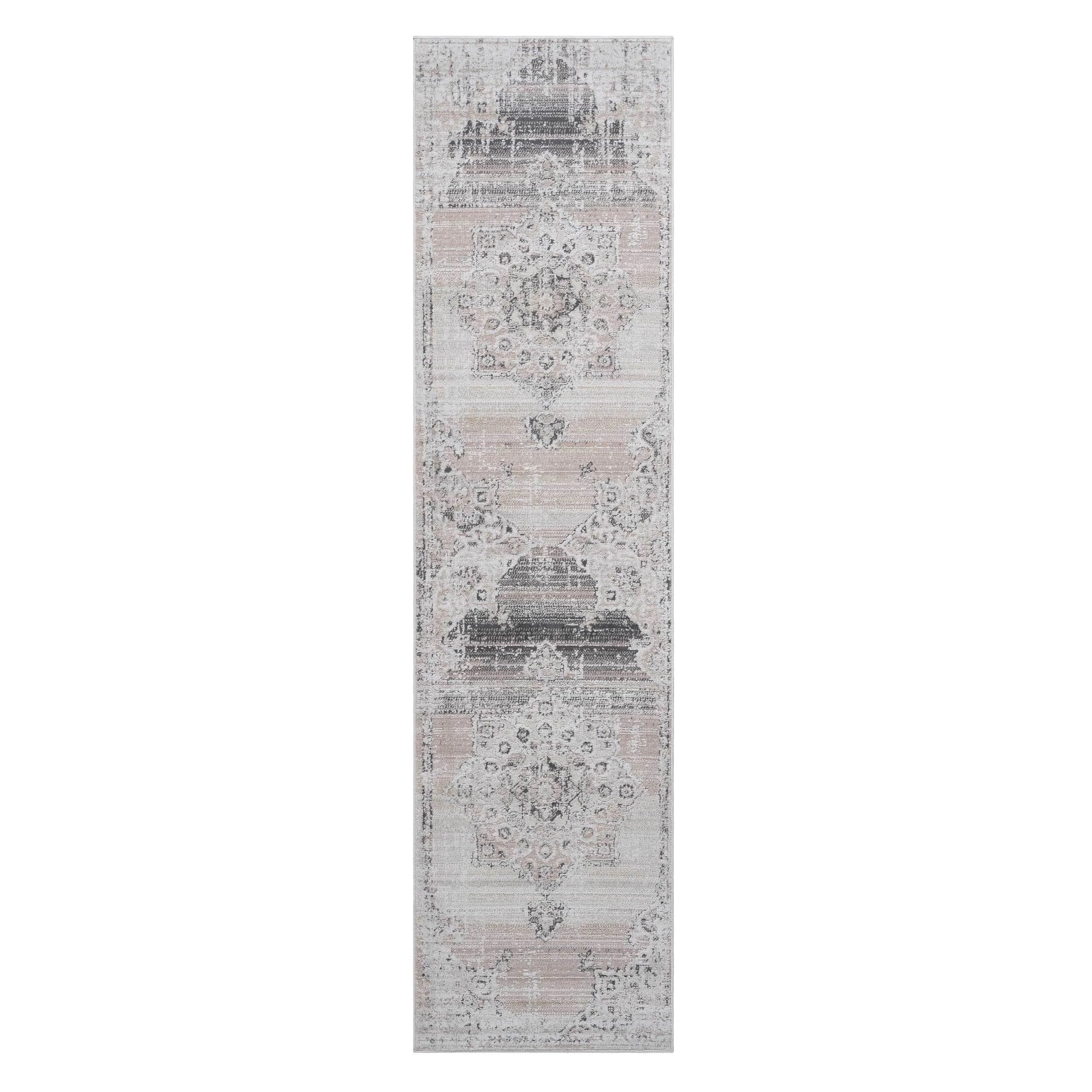 Loom & Luxe Cream & Beige & Medallion Area Rug
