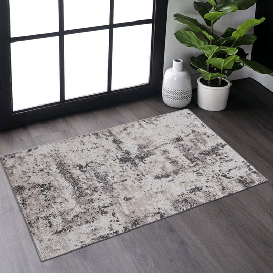 Loom & Luxe Cream & Brown & Traditional Area Rug