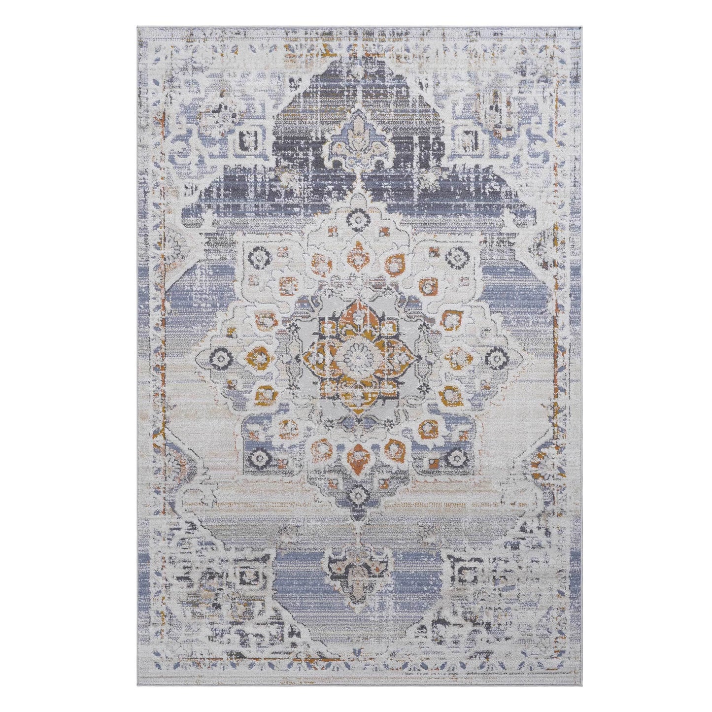 Loom & Luxe Cream & Gold & Medallion Area Rug
