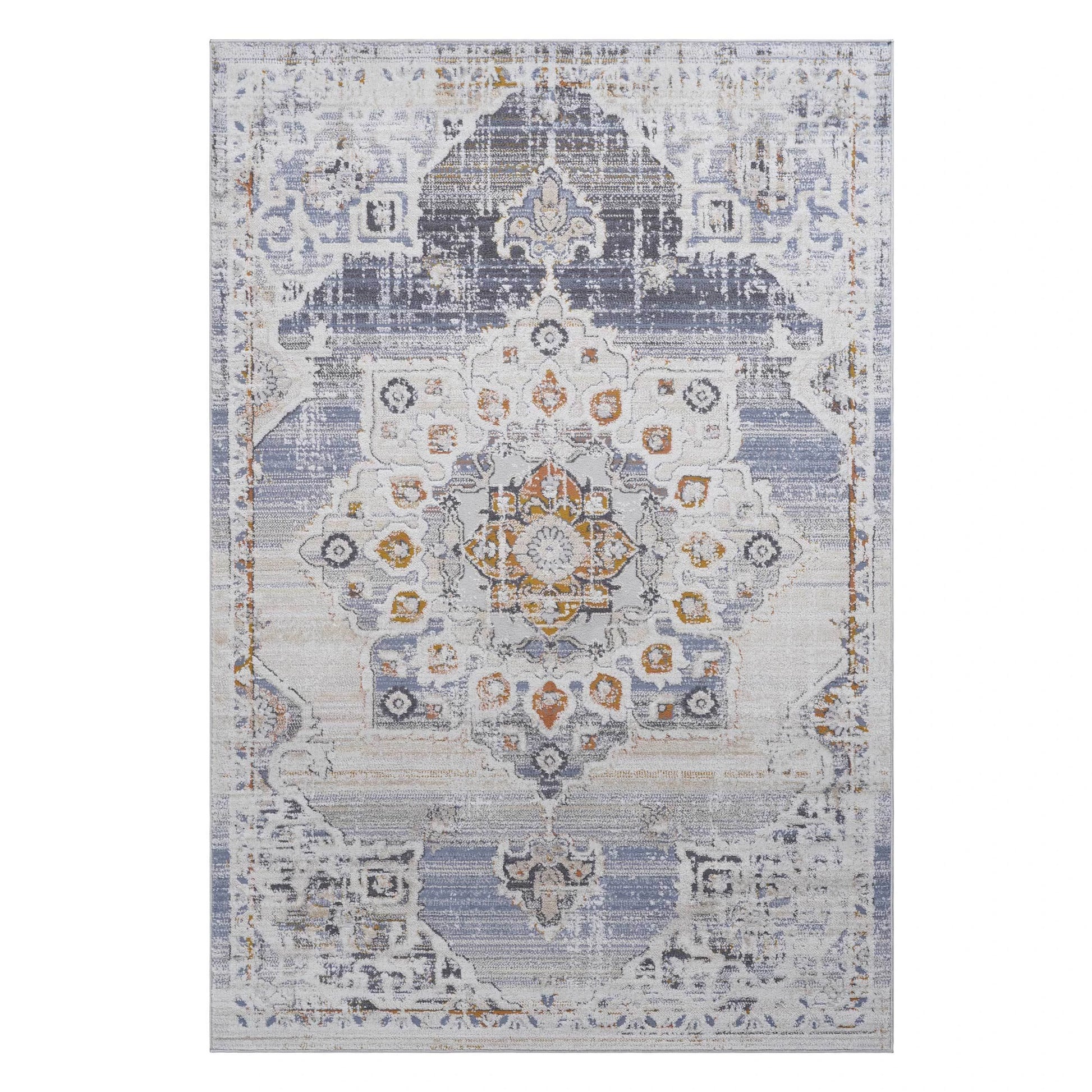 Loom & Luxe Cream & Gold & Medallion Area Rug
