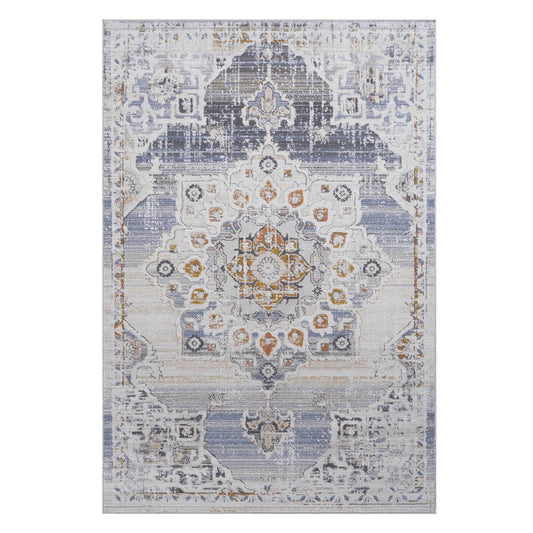 Loom & Luxe Cream & Gold & Medallion Area Rug