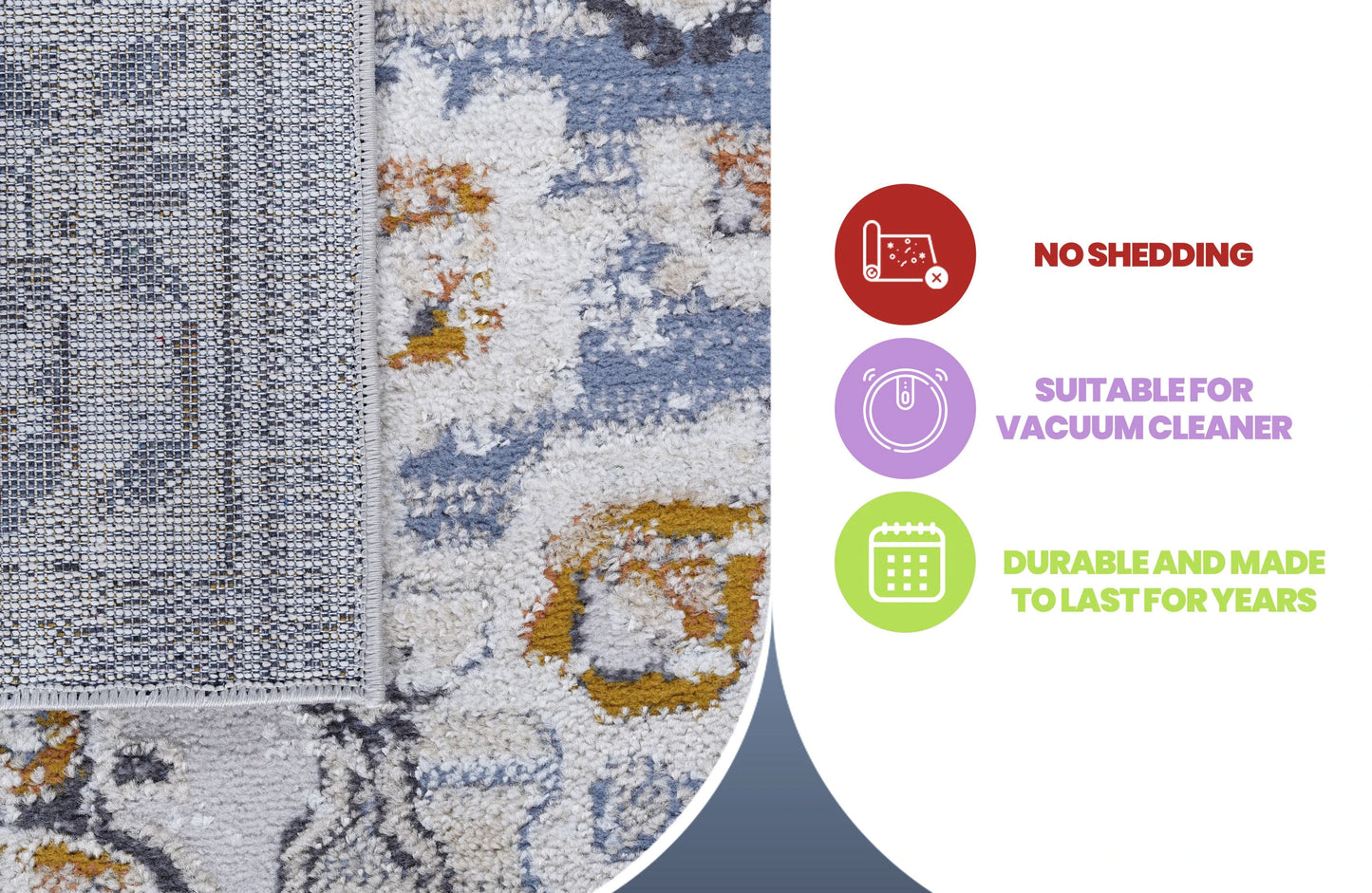 Loom & Luxe Cream & Gold & Medallion Area Rug