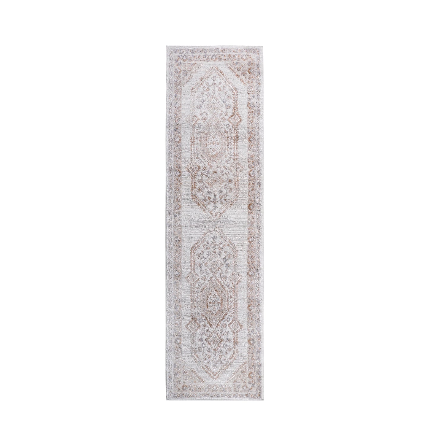 Loom & Luxe Cream & Ivory & Bordered Area Rug
