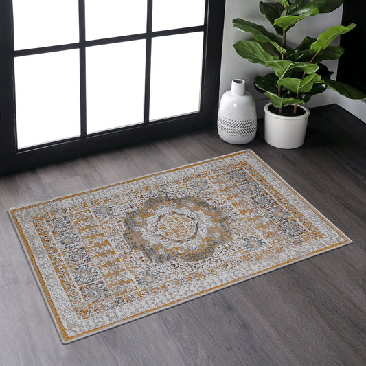 Loom & Luxe Cream & Ivory & Medallion Area Rug