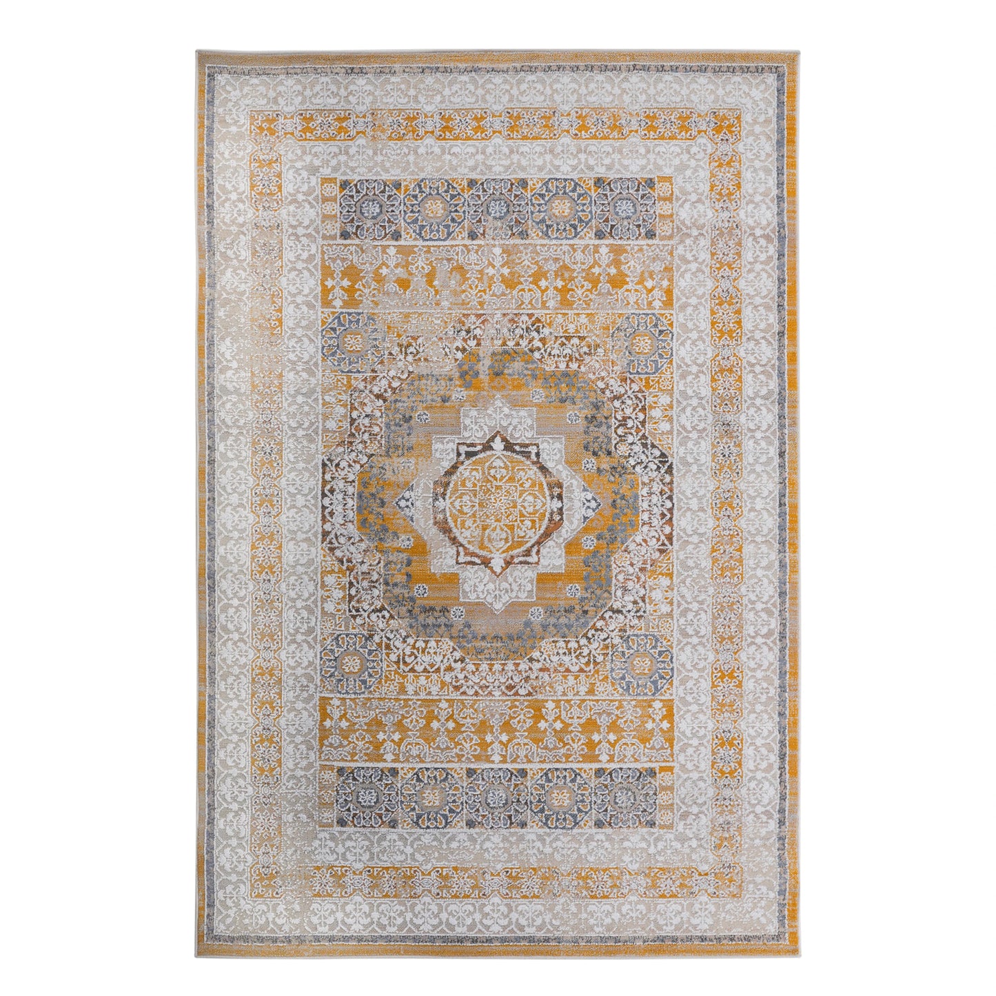 Loom & Luxe Cream & Ivory & Medallion Area Rug