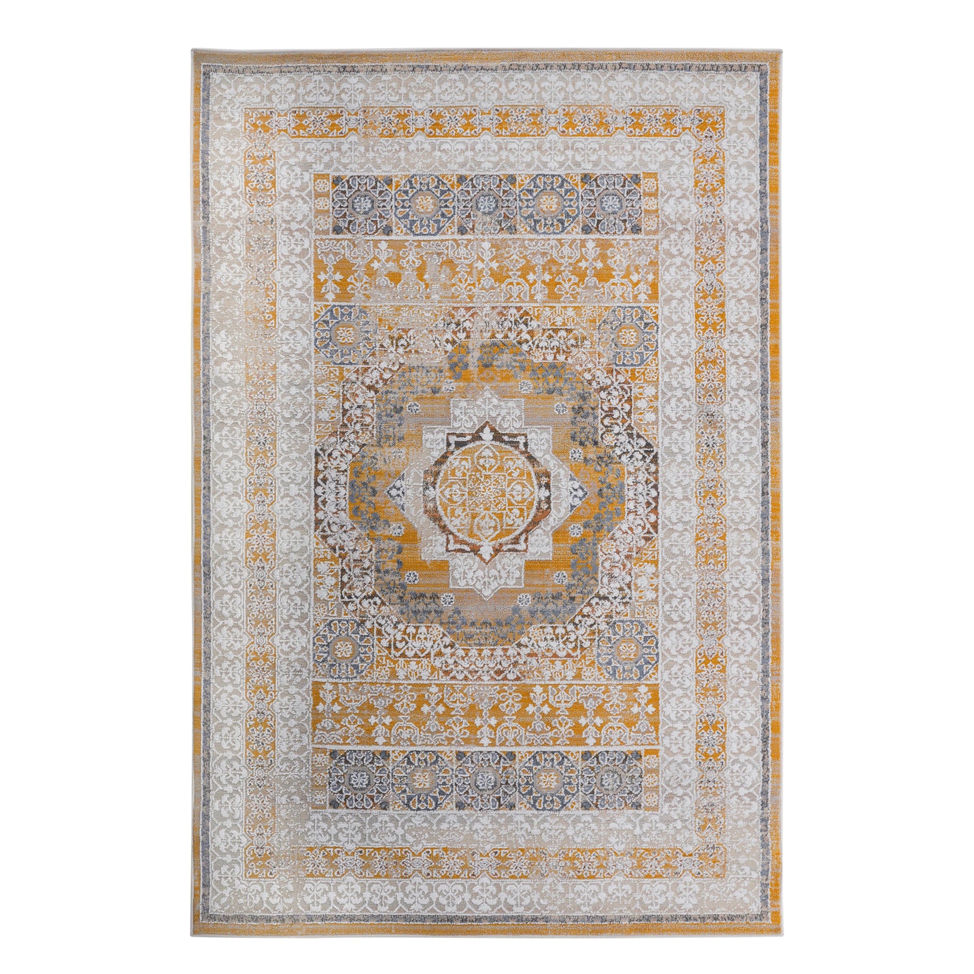 Loom & Luxe Cream & Ivory & Medallion Area Rug