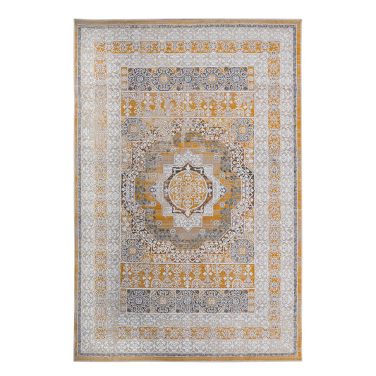 Loom & Luxe Cream & Ivory & Medallion Area Rug