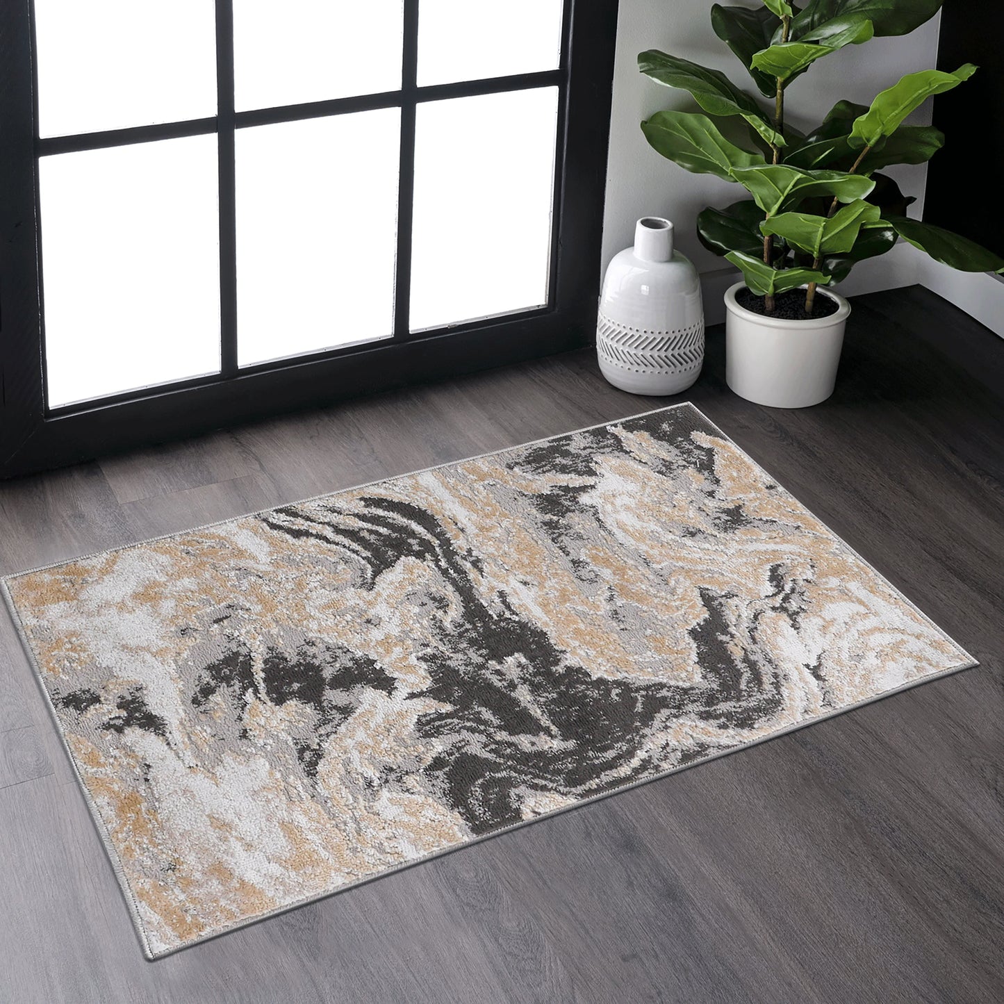 Loom & Luxe Grey & Abstract Area Rug