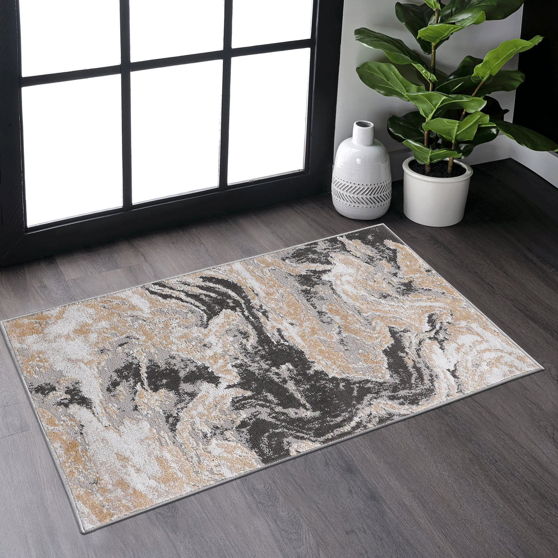 Loom & Luxe Grey & Abstract Area Rug