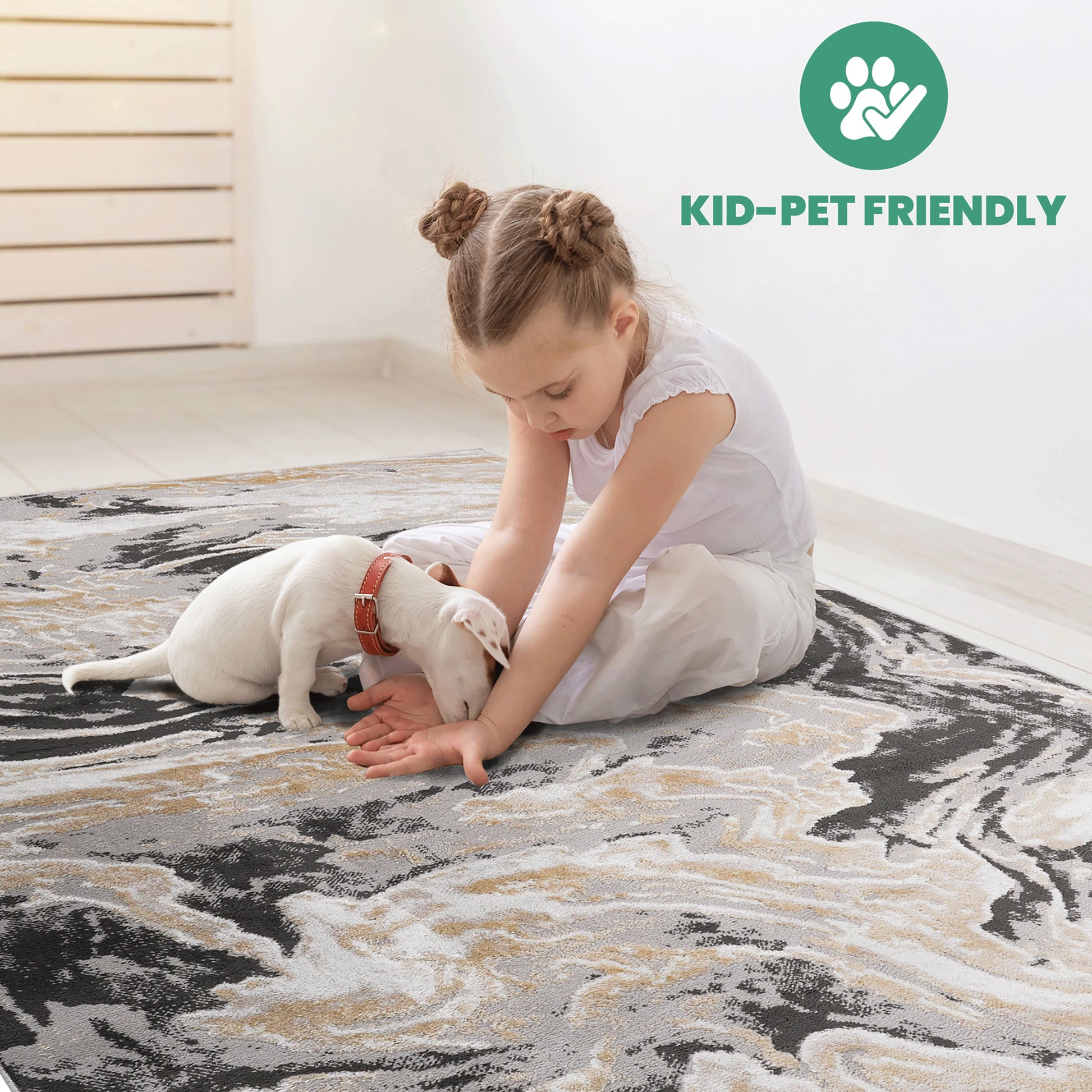 Loom & Luxe Grey & Abstract Area Rug