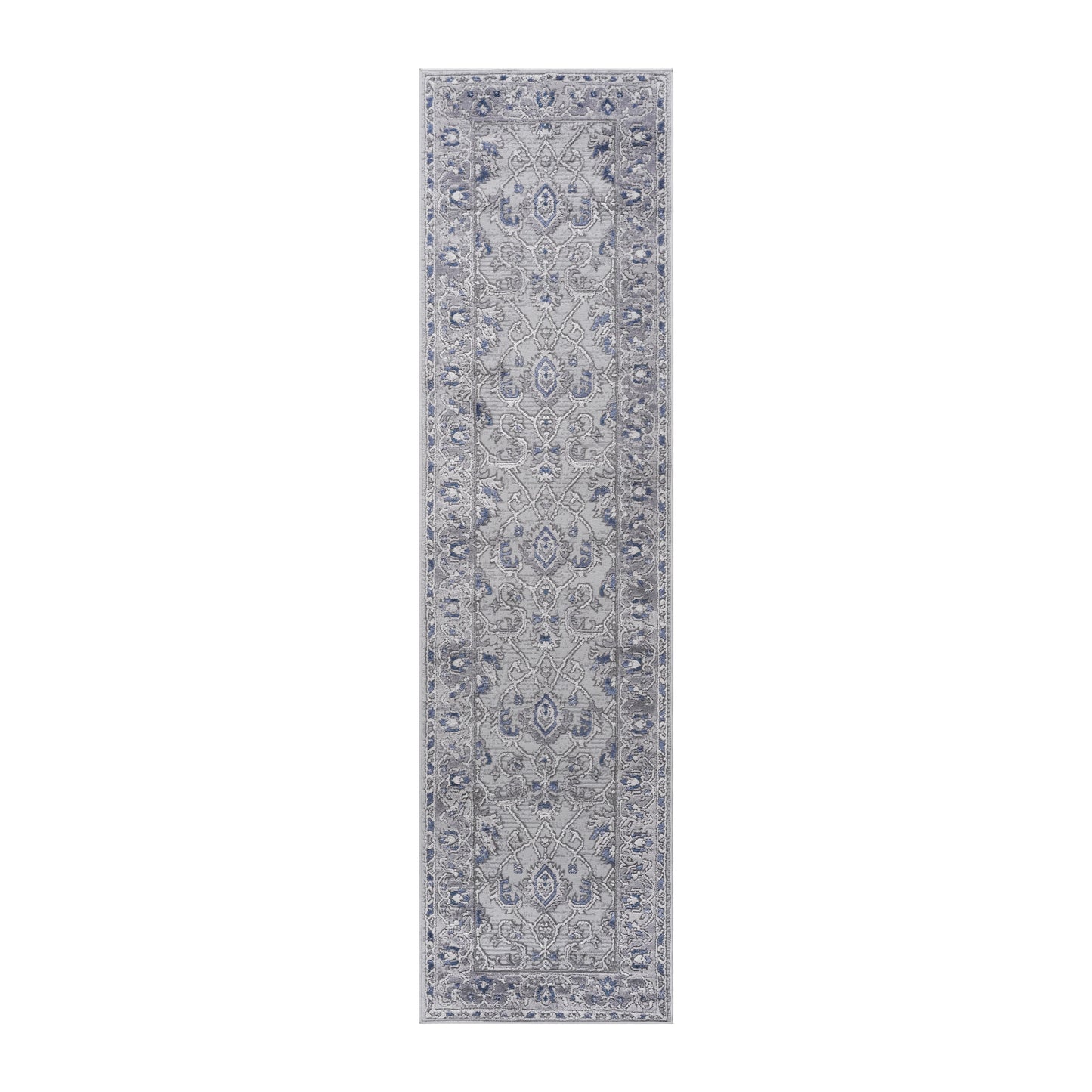 Loom & Luxe Grey & Blue & Oriental Area Rug