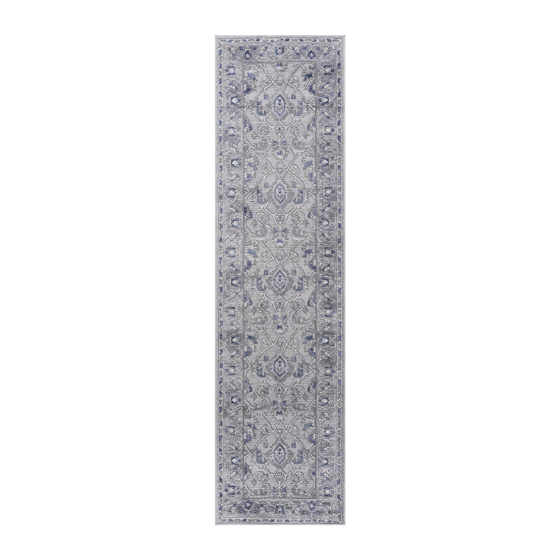 Loom & Luxe Grey & Blue & Oriental Area Rug