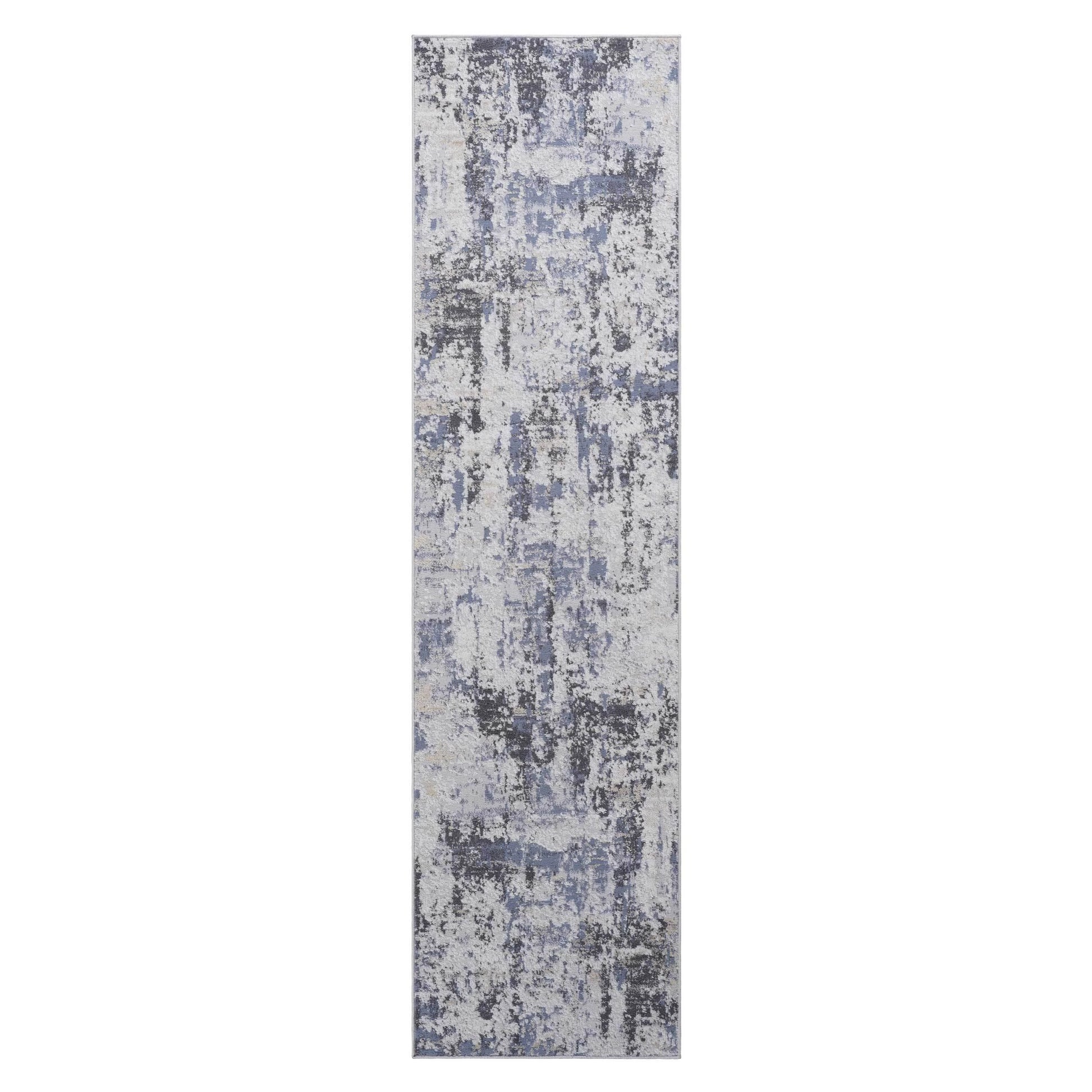 Loom & Luxe Grey & Denim & Abstract Area Rug