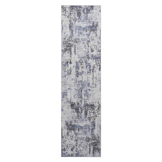 Loom & Luxe Grey & Denim & Abstract Area Rug
