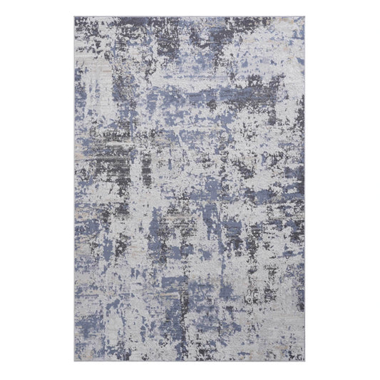 Loom & Luxe Grey & Denim & Traditional Area Rug
