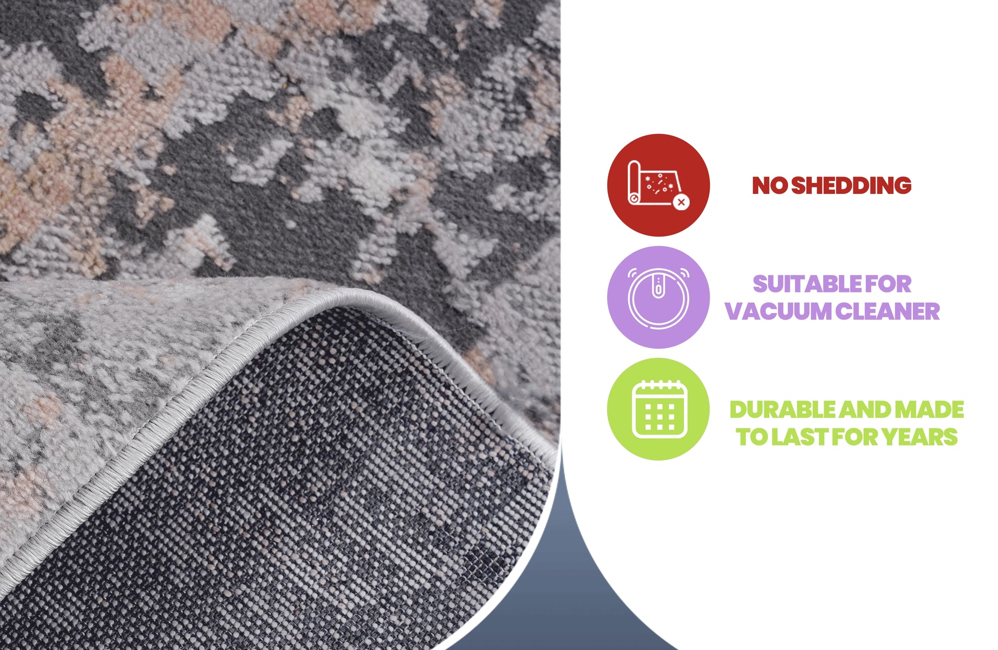 Loom & Luxe Grey & Multi & Abstract Area Rug