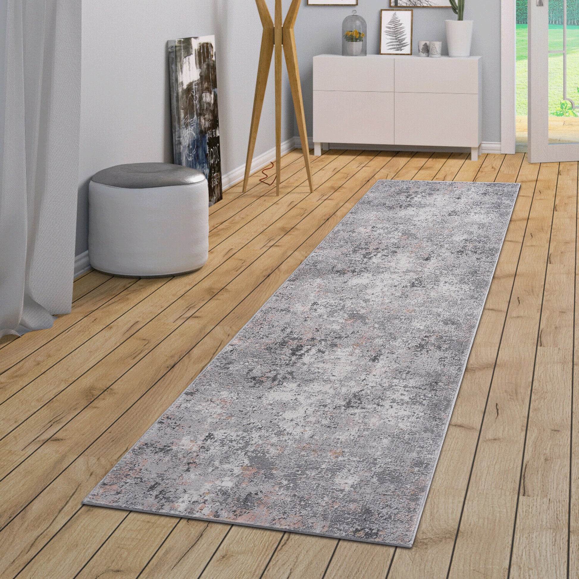 Loom & Luxe Grey & Multi & Abstract Area Rug