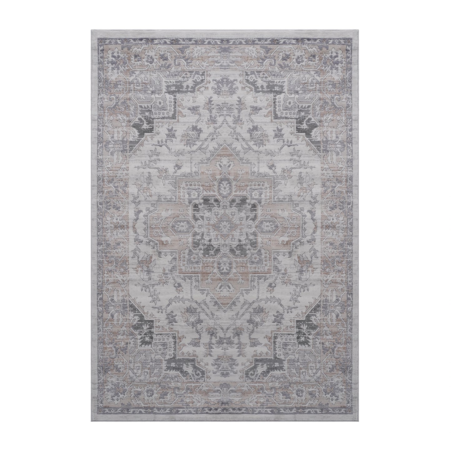 Loom & Luxe Ivory & Beige & Oriental Area Rug