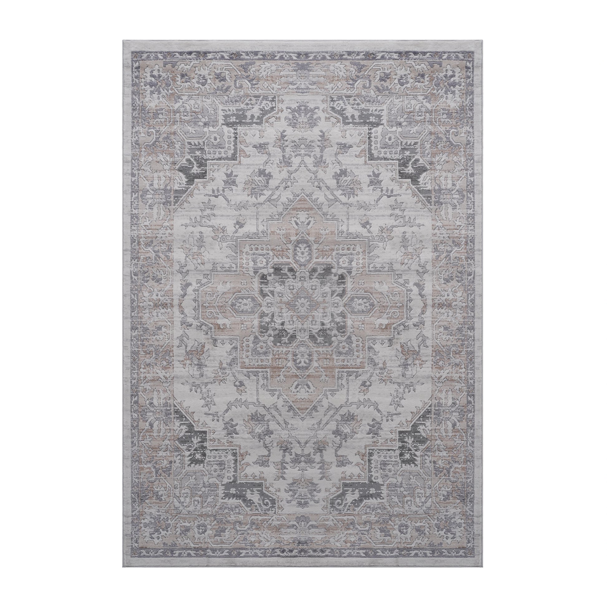 Loom & Luxe Ivory & Beige & Oriental Area Rug