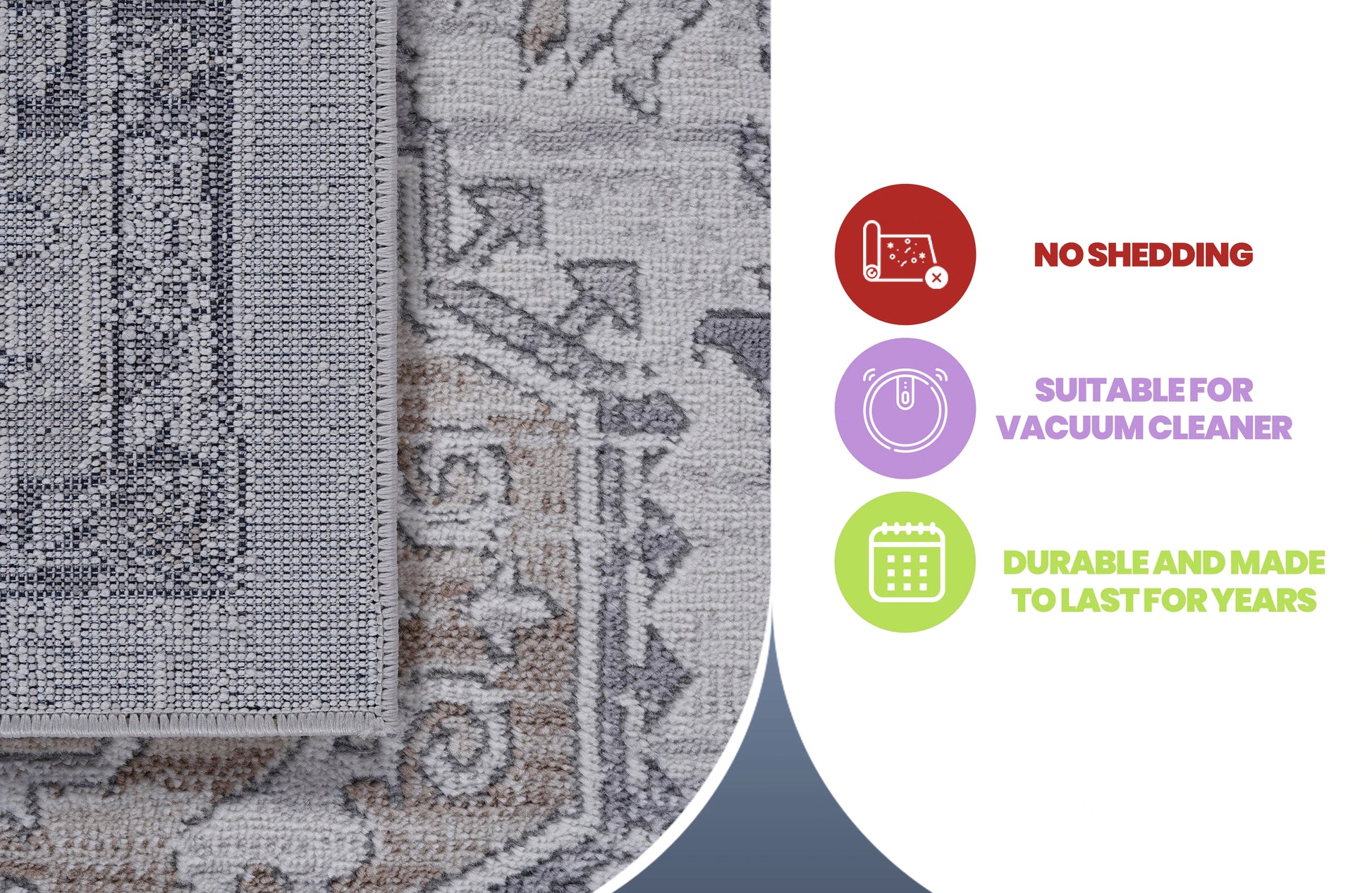 Loom & Luxe Ivory & Beige & Oriental Area Rug