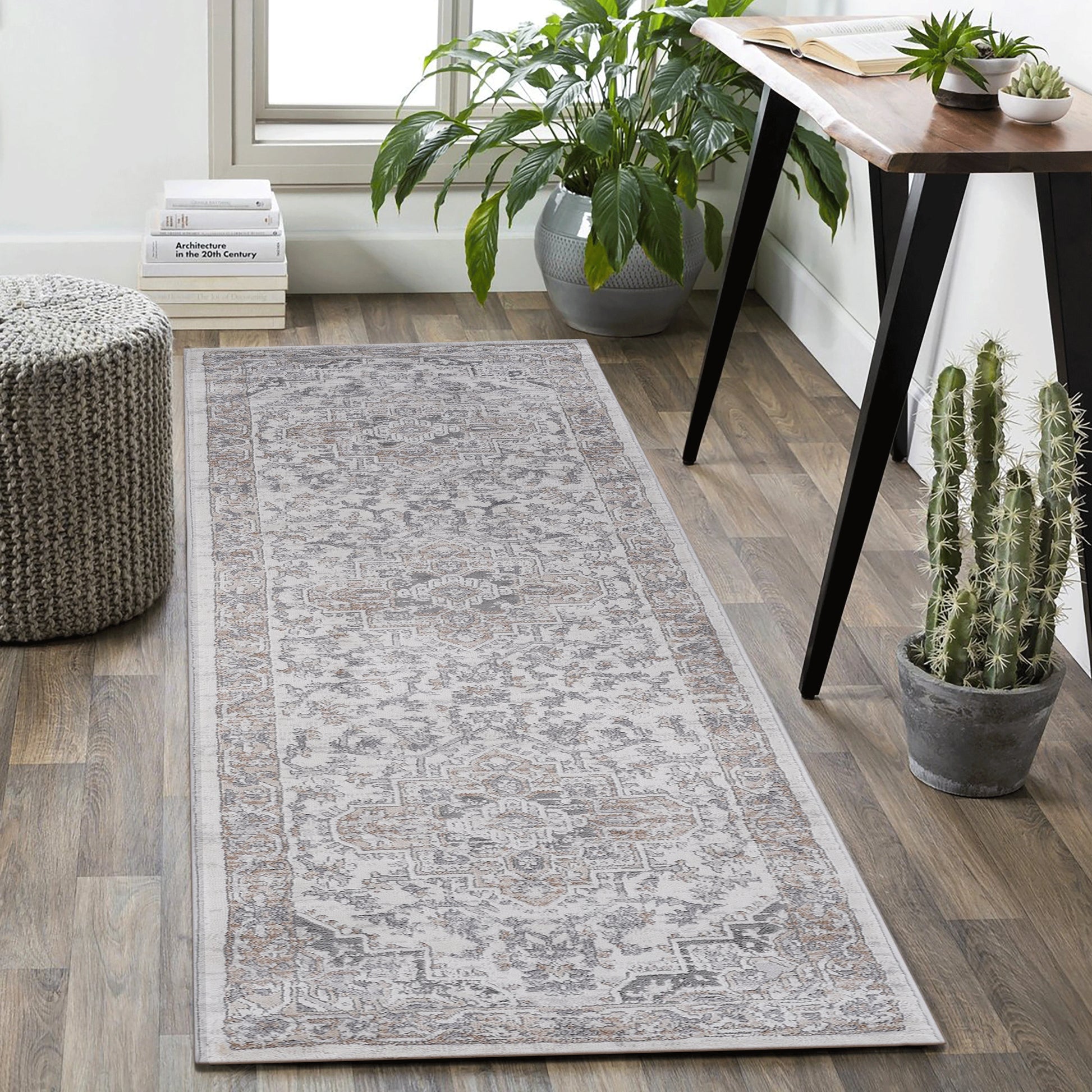 Loom & Luxe Ivory & Beige & Oriental Area Rug