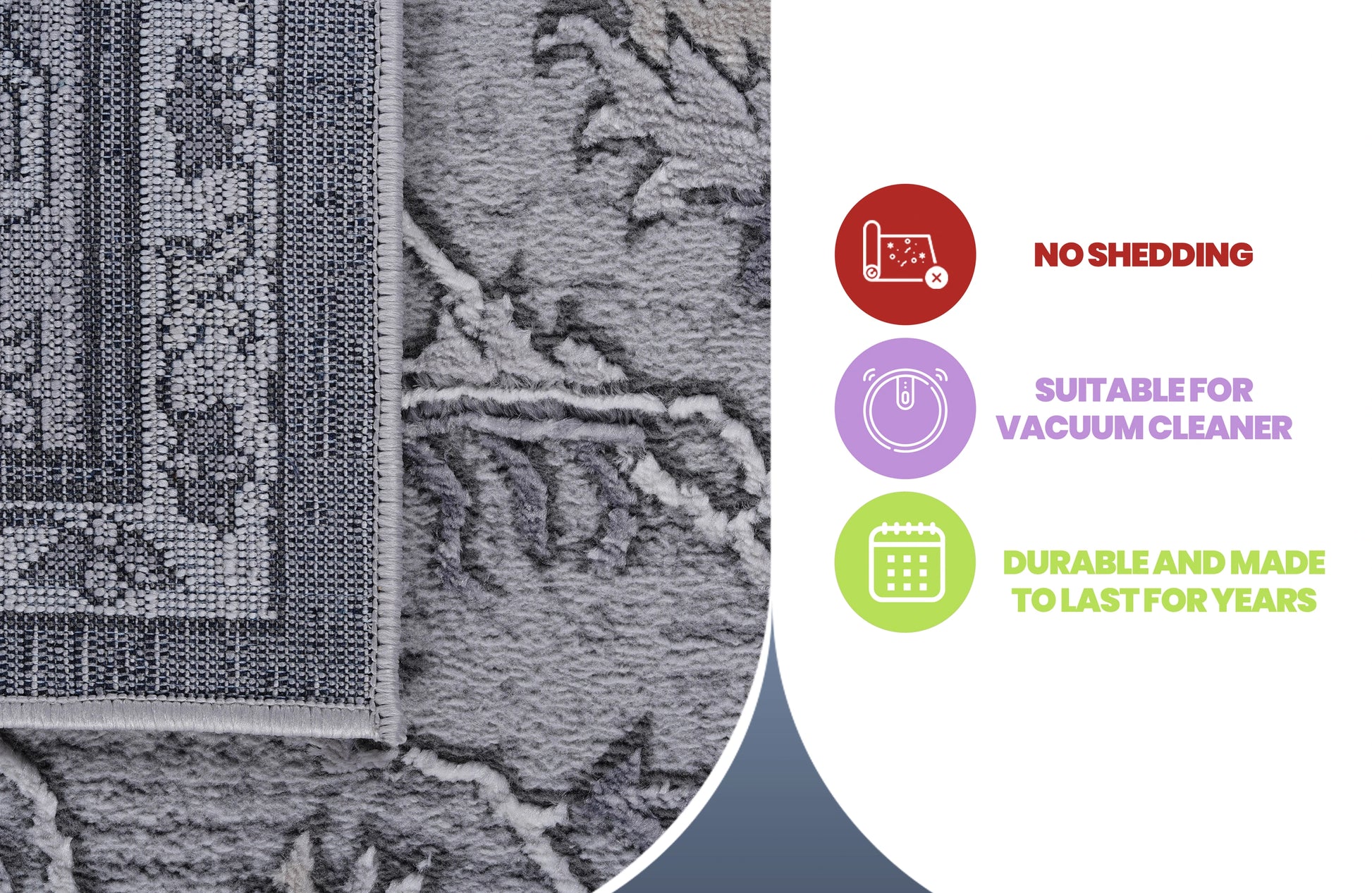 Loom & Luxe Ivory & Grey & Oriental Area Rug