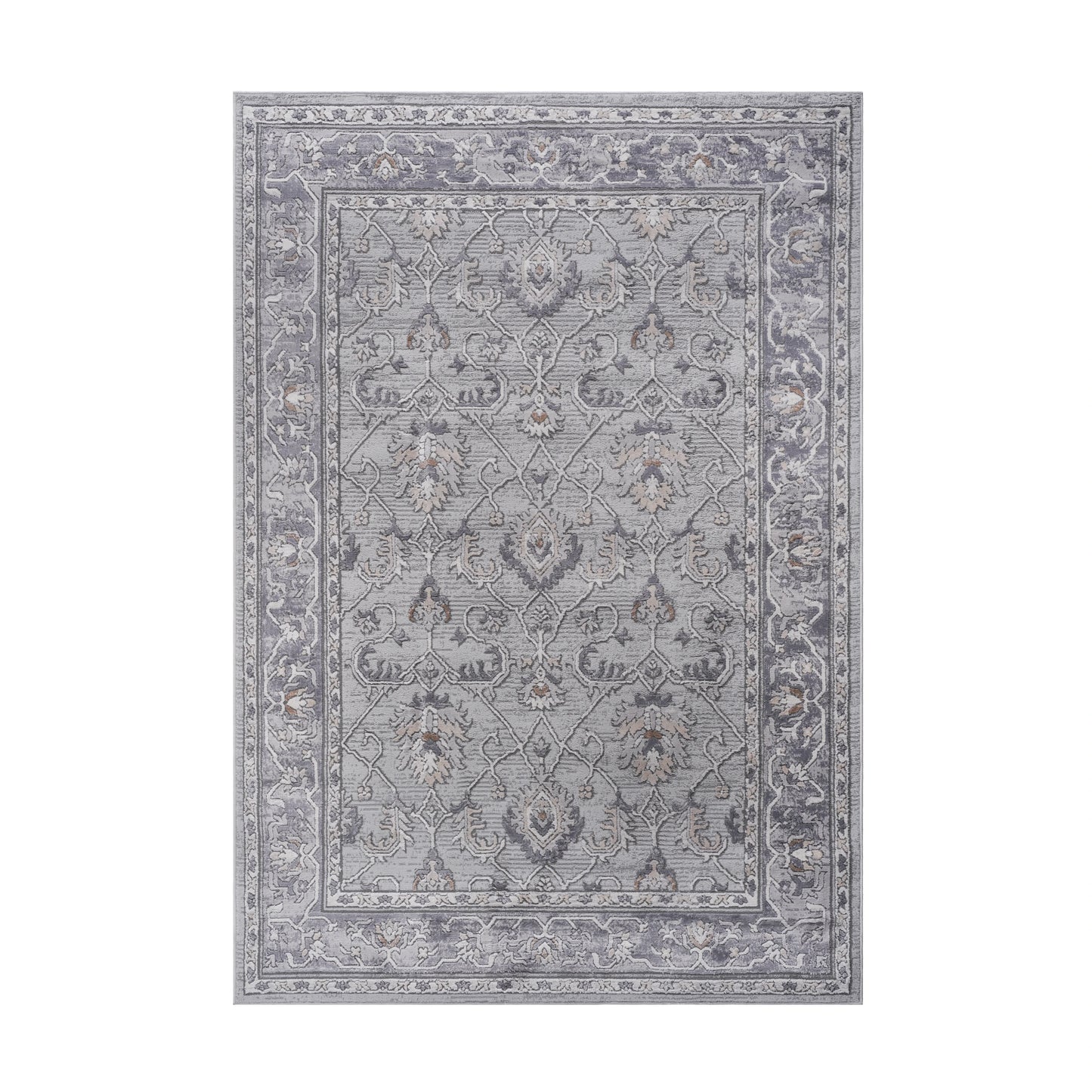 Loom & Luxe Ivory & Grey & Oriental Area Rug