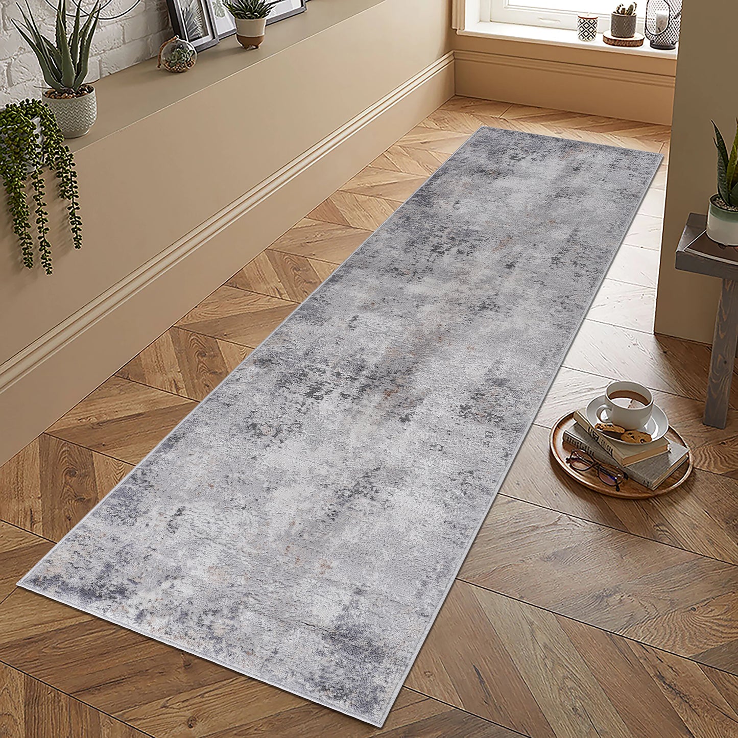 Loom & Luxe Ivory & Sand & Abstract Area Rug