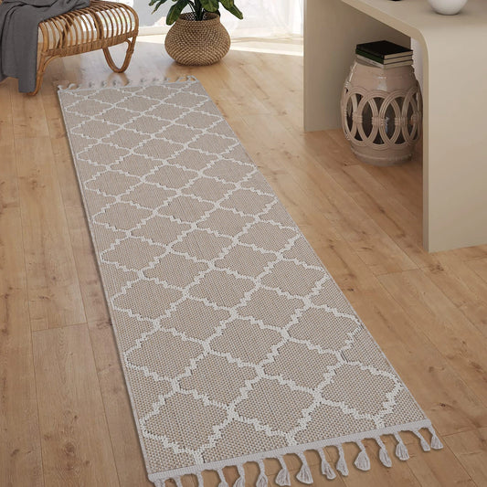 Loom & Luxe Ivory & Trellis Indoor/Outdoor Area Rug