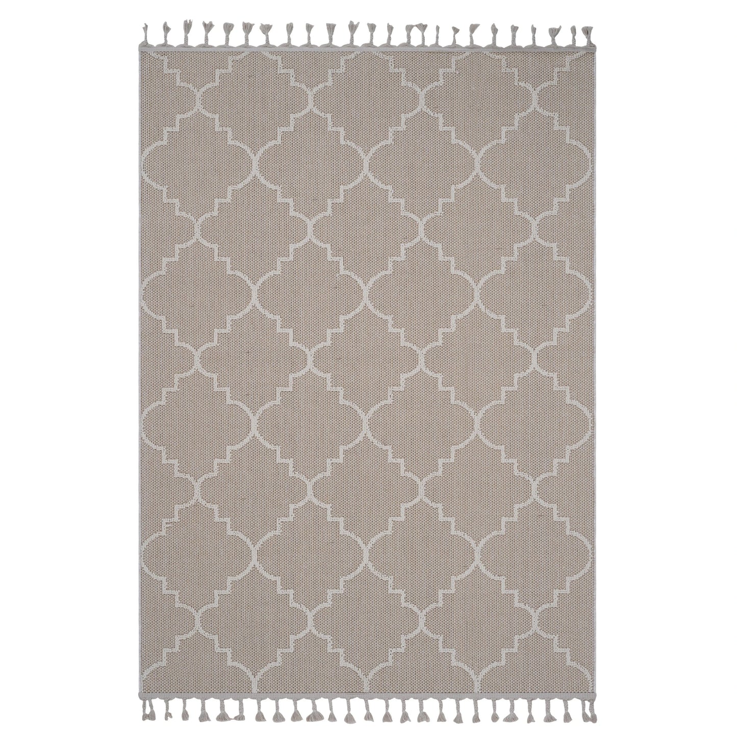 Loom & Luxe Ivory & Trellis Indoor/Outdoor Area Rug