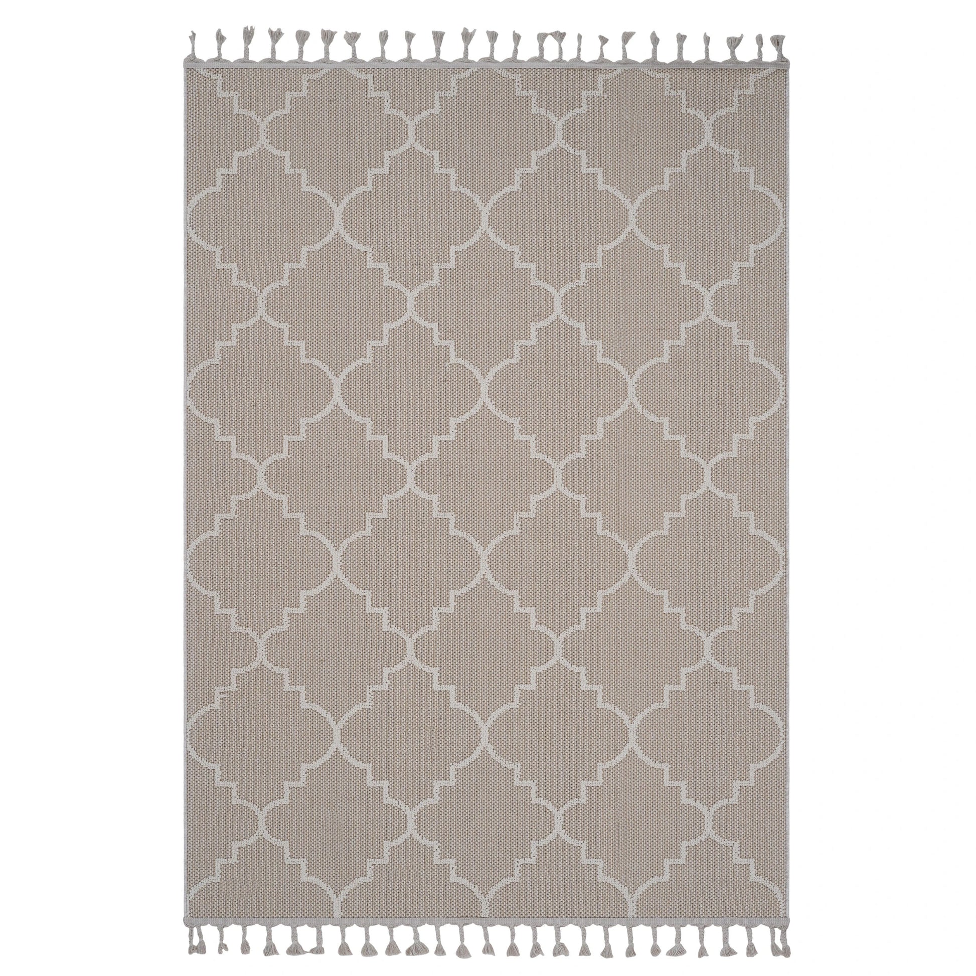 Loom & Luxe Ivory & Trellis Indoor/Outdoor Area Rug